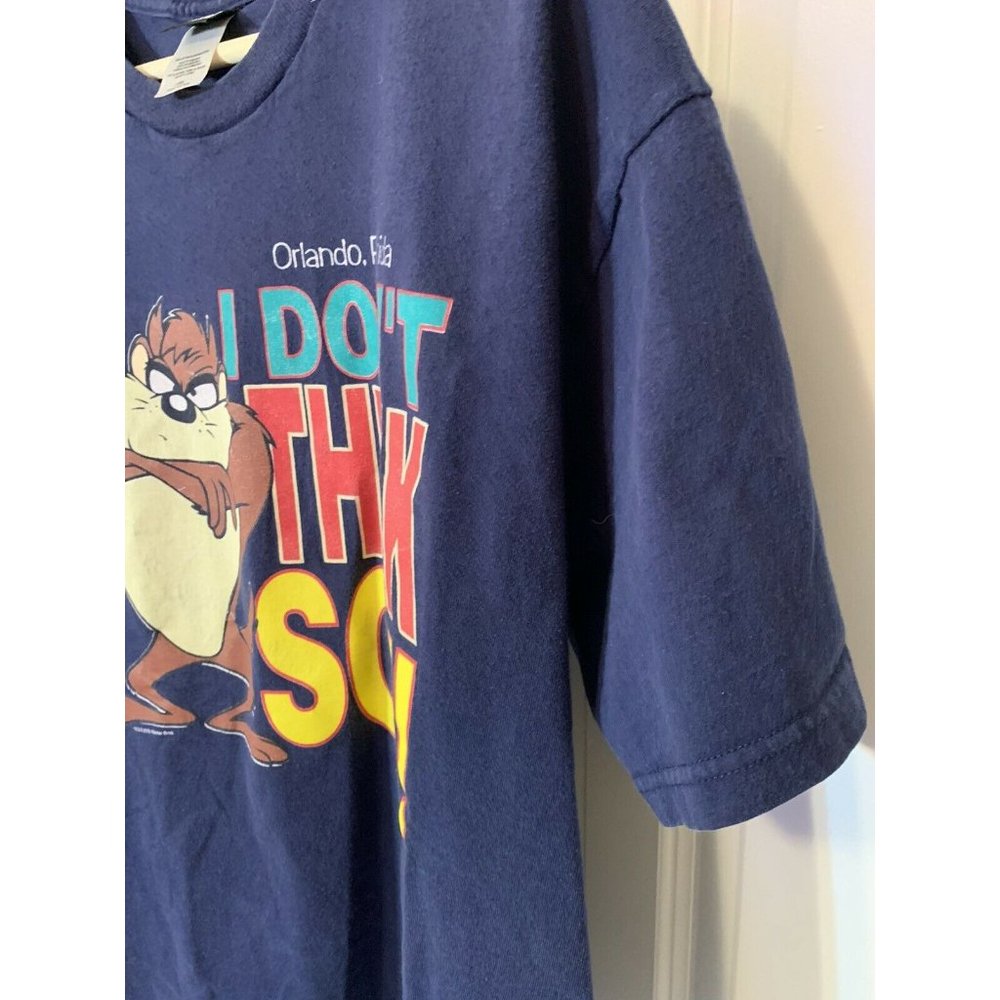 Vtg 2000 Orlando Florida TAZ I Don’t Think SO! Men’s Sz XL T Shirt Sherry’s Best - Picture 5 of 7